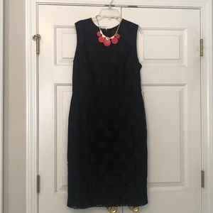 NWOT Ann Taylor black dress with Boden necklace